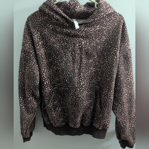 Fabletics Brown and Tan Patterned Hoodie